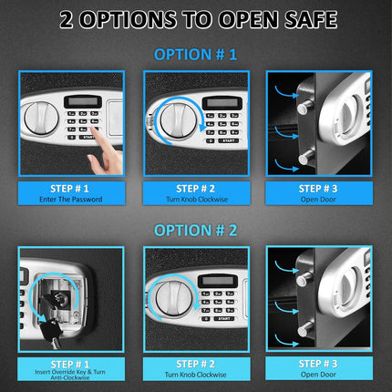 Rubik Safe Box Dual Compartment With Independent Digital Lock and Keys, RB75ECL (75x35x35cm)