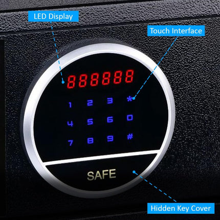 Rubik Hotel Safe Box with Digital Optical Keypad, Motorized Lock & Keys, RH-2042TY (45x20x37cm)