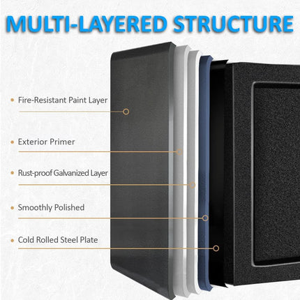 Rubik Hotel Safe Box with Digital Motorized Lock & Keys, RH-2042VVD (42x20x37cm)