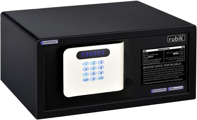 Rubik Hotel Safe Box with Digital Motorized Lock & Keys, RH-2043FBW (42x20x37cm)