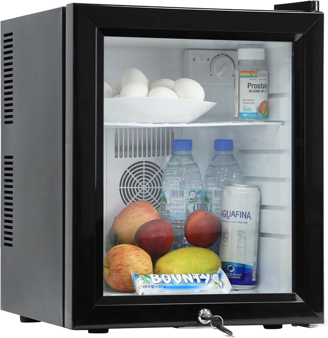 Rubik Hotel Mini Bar Fridge 30L, Glass Door Refrigerator CW-30AA