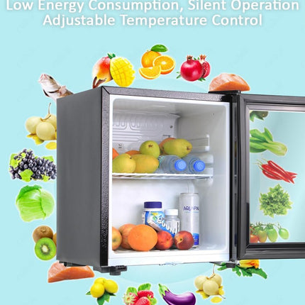 Rubik Hotel Mini Bar Compressor Fridge 40L, Glass Door Refrigerator JC-46HC