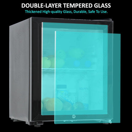 Rubik Hotel Mini Bar Compressor Fridge 40L, Glass Door Refrigerator JC-46HC