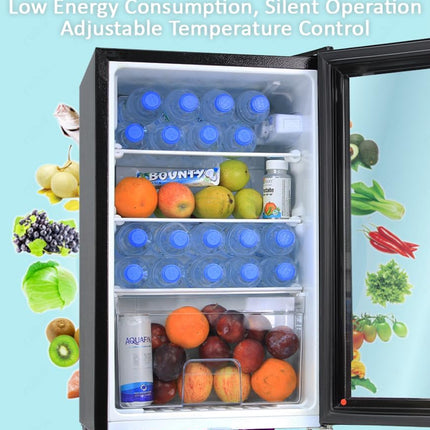 Rubik Hotel Mini Bar Compressor Fridge 62L, Glass Door Refrigerator JC-62HC