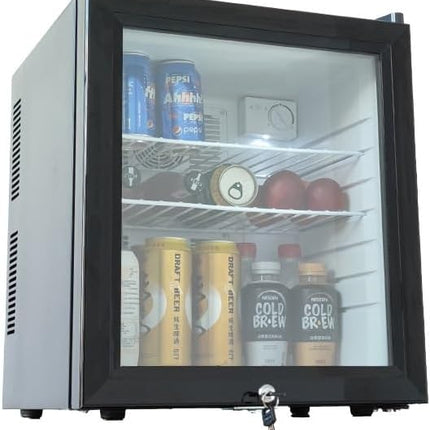 Dual Cool Hotel Mini Bar Fridge 40L, Glass Door Refrigerator CW-40CCA