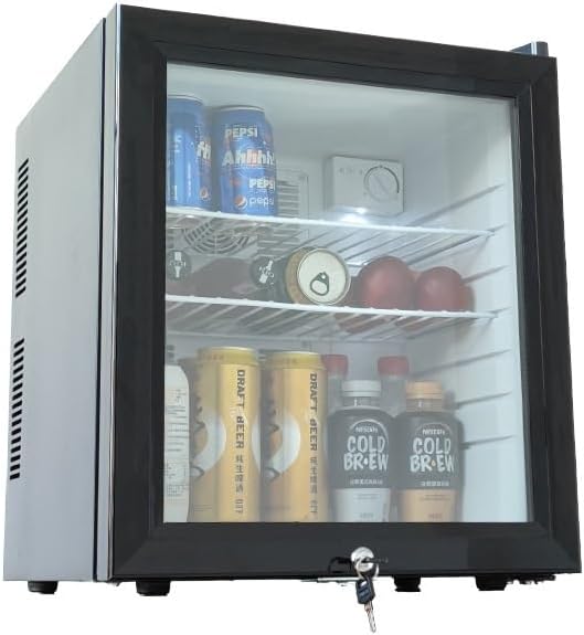 Dual Cool Hotel Mini Bar Fridge 40L, Glass Door Refrigerator CW-40CCA