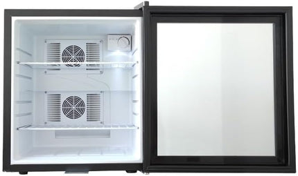 Dual Cool Hotel Mini Bar Fridge 40L, Glass Door Refrigerator CW-40CCA