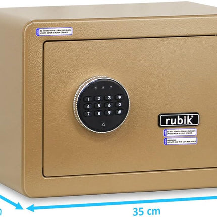 Rubik Medium Digital Safe Box with Keys, RB-25D (25x35x25cm)