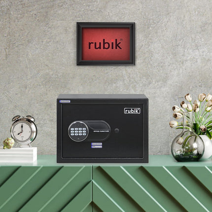 Rubik Medium Digital Safe Box with Keys, RB-25K1 (25x35x25cm)