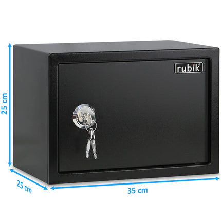 Rubik Medium Manual Key Safe Box with 3 Keys, RB25K (25x35x25cm)