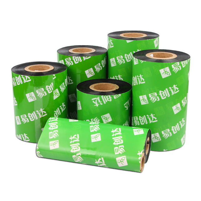 70mm Full Resin Ribbon E130F, Reinforced Full Resin Coated for PET, Metallic, Waterproof & Heatproof Labels