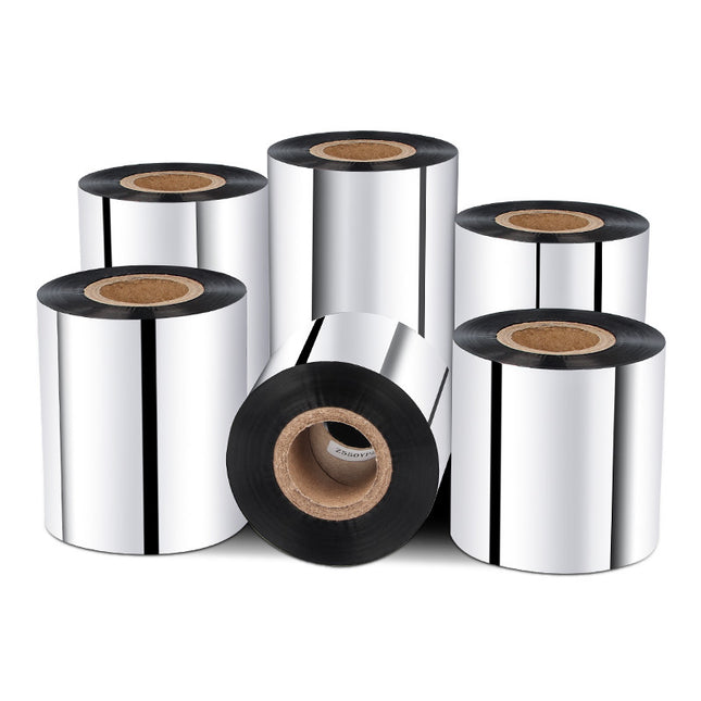 70mm High Performance Full Resin Ribbon Z550 for PET, PE, PVC, Silver, Metallic, Waterproof & Heatproof Labels