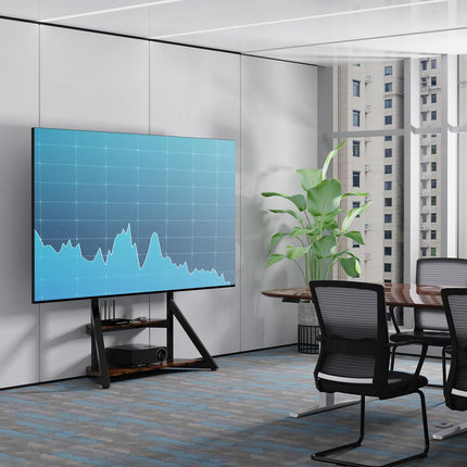 40-100 Inch TV Floor Stand with Shelves For LED TV's, Displays, Smartboards, Interactive Board
