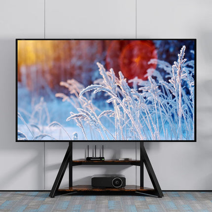 40-100 Inch TV Floor Stand with Shelves For LED TV's, Displays, Smartboards, Interactive Board