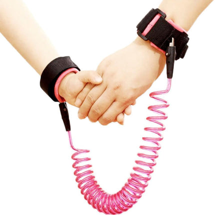 1.5m Child Safety Rope, Anti Lost Wrist Link, Safety Harness Strap Leash for Toddlers & Kids (Pink)