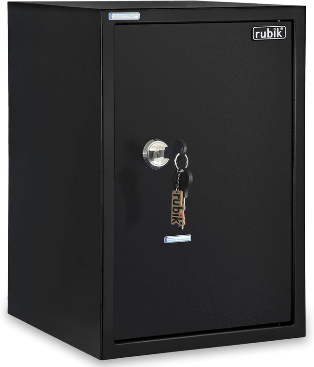 Rubik Large Key Operated Safe Box RB50K (50x35x30cm) Black