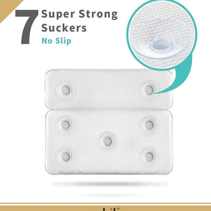 Ergonomic Non Slip Bathtub Pillow Neck Rest Cushion for Bath Tub