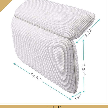 Ergonomic Non Slip Bathtub Pillow Neck Rest Cushion for Bath Tub