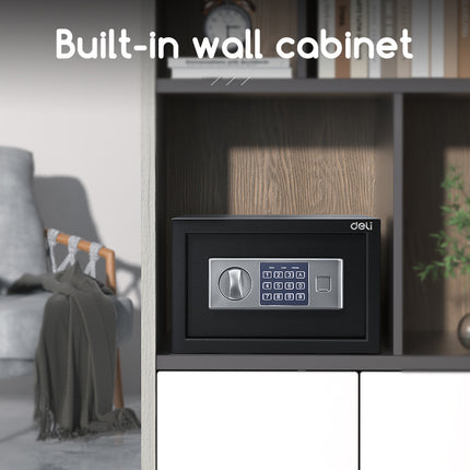 Deli Niello Digital Safe Box T520 (20x31x20cm) Black