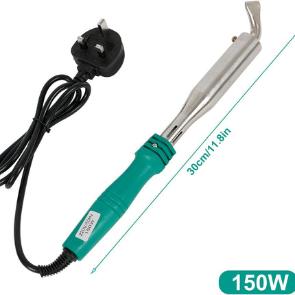 150W Electric Soldering Iron with Iron Clad and Bent Chisel Copper Tip