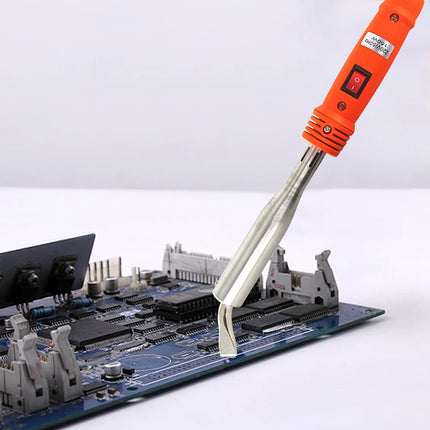 150W Electric Soldering Iron with Iron Clad and On/Off Switch, Bent Chisel Tip