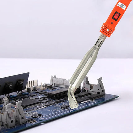 300W Electric Soldering Iron with Iron Clad and On/Off Switch, Bent Chisel Tip