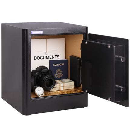 Rubik Biometric Fingerprint Safe Box RB35AG (35x30x28cm) Black