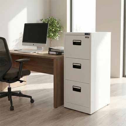 3 Drawer Vertical Steel Filing Hanger Cabinet with 4-Digit Combination Lock for A4 and FC Hanging Files