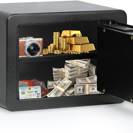 Rubik Medium Fingerprint Safe Box with Keys, RB-25YFP (25x35x25cm)