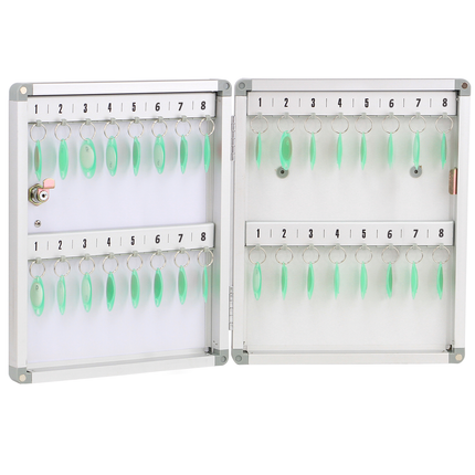 Rubik 32 Keys Aluminum Key Storage Cabinet 32 Keys - Wall Mounted Key Safe Box