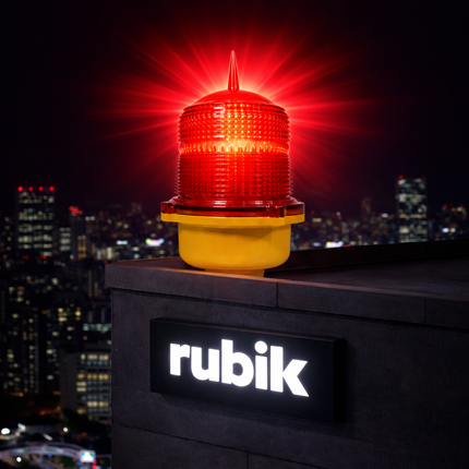 Single Lamp Red Flashing Low Intensity Obstruction Light, FAA L-810 Aviation Warning Lamp