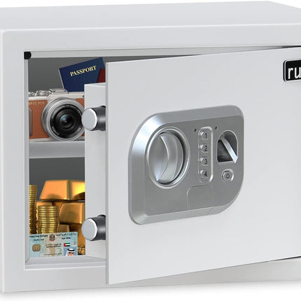 Rubik Medium Fingerprint Safe Box with Digital & Key Lock, RBFPN25 (25x35x25cm)