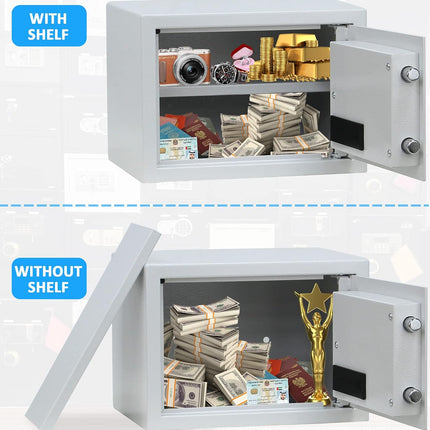 Rubik Medium Fingerprint Safe Box with Digital & Key Lock, RBFPN25 (25x35x25cm)