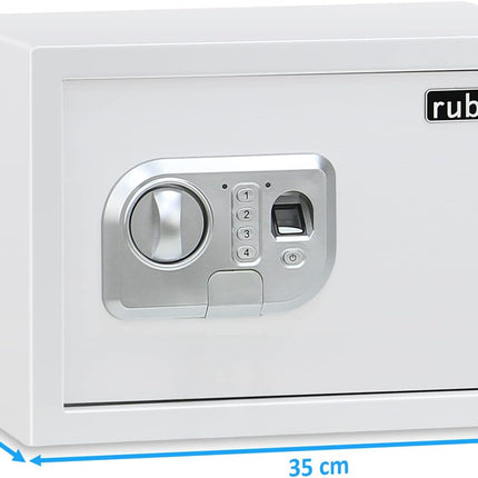 Rubik Medium Fingerprint Safe Box with Digital & Key Lock, RBFPN25 (25x35x25cm)