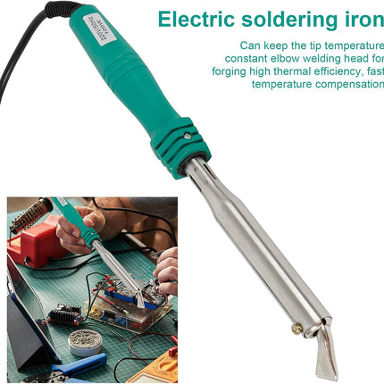 100W Electric Soldering Iron with Iron Clad and Bent Chisel Copper Tip