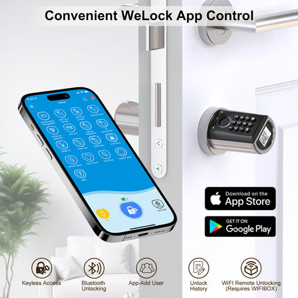 WELOCK Smart Fingerprint Door Lock with Biometric Fingerprint Scanner and Pass Code ToucD41