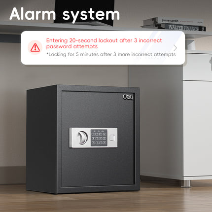 Deli Niello Digital Safe Box T524 (40x35x33cm) Black