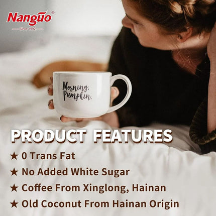 10 Instant Coconut Latte Salted Coffee Mix 15g, with Real Coconut Cream Powder and No Added Sugar