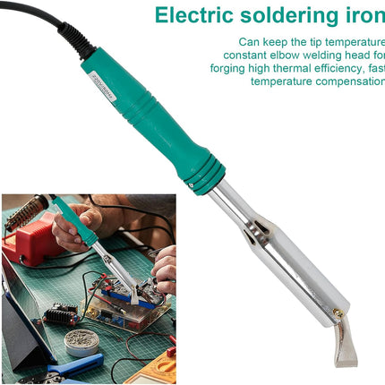 200W Electric Soldering Iron with Iron Clad and Bent Chisel Copper Tip
