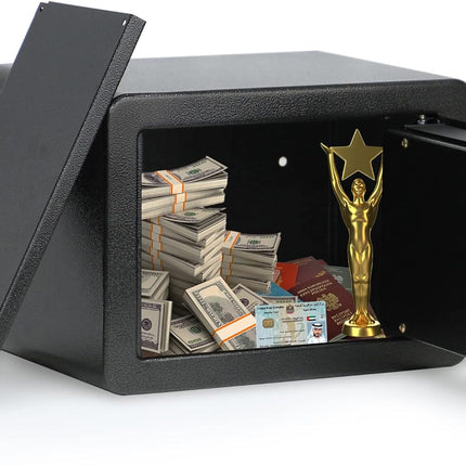 Rubik Medium Fingerprint Safe Box with Keys, RB-25YFP (25x35x25cm)