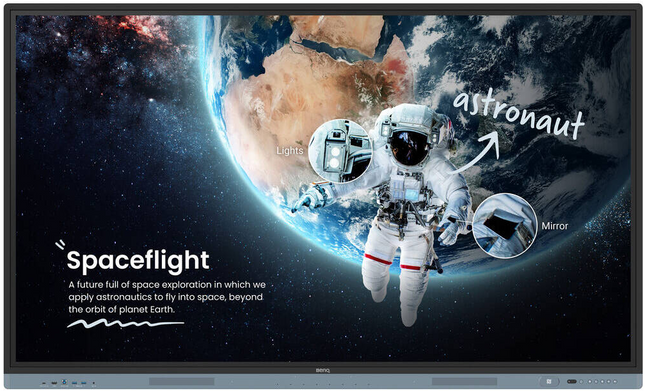 BenQ RP7504 75-Inch Interactive Display with Wifi Dongle, 4K Touchscreen, Built-in Android