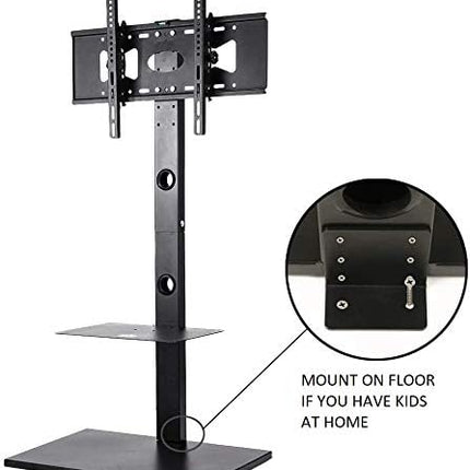 Universal Floor TV Stand Mount with Shelves for 32-65 Inch TVs (U-600A-XK)