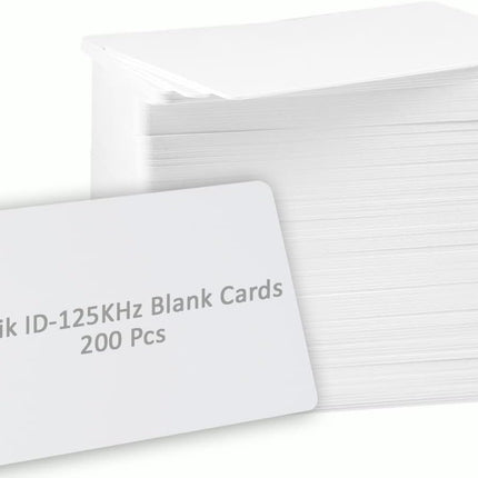 Rubik 200pcs Blank ID-125Khz RFID Key Cards for RFID Copier/Reader/Writer/Duplicator (ID-125KHz 200 Cards)
