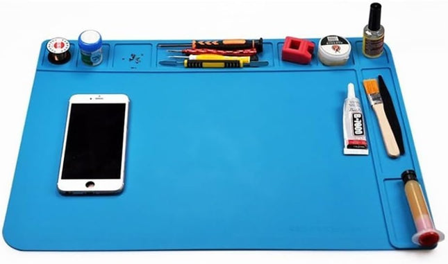 TE-508 Soldering Repair Mat 48x34cm - Silicone Heat Resistant Work Station Desk Pad