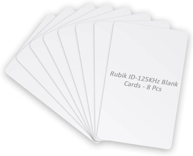 Rubik 8pcs Blank ID-125Khz RFID Key Cards for RFID Copier/Reader/Writer/Duplicator (ID-125KHz 8Cards)