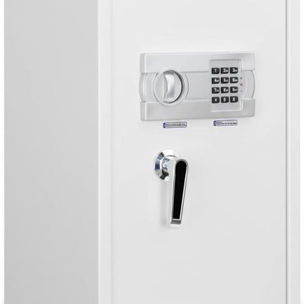 Rubik Large Safe Box with Digital Keypad and Key Lock RB-60EG (Size, 60x36x30cm) White