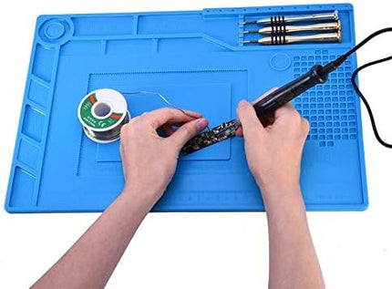 S-150 Magnetic Silicone Desk Mat – Heat Resistant Soldering & Electronics Repair Work Pad