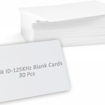 Rubik 30pcs Blank ID-125Khz RFID Key Cards for RFID Copier/Reader/Writer/Duplicator (ID-125KHz 30 Cards)