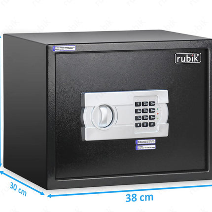 Rubik Large Digital Safe Box with Keys, RB-30EG (30x38x30cm)