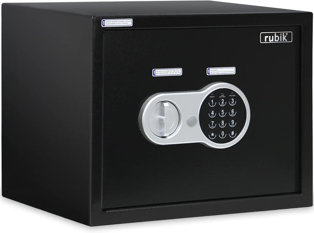 Rubik Large Digital Safe Box with Keys, RB30EV (30x38x30cm)